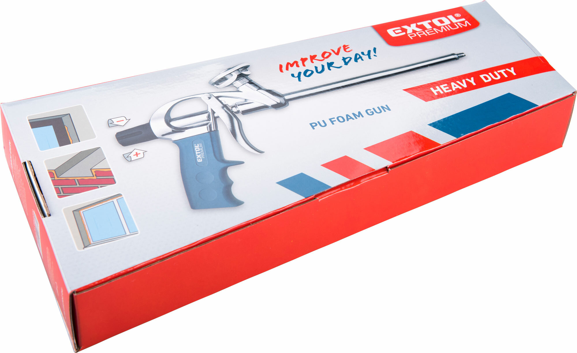Pištoľ na aplikáciu polyuretánovej peny, EXTOL PREMIUM