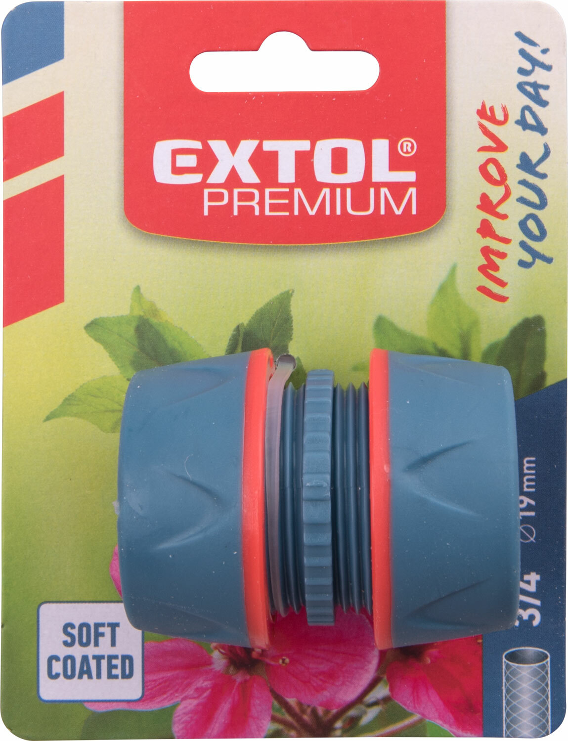 Spojka na hadice plastová, 3/4'', EXTOL PREMIUM