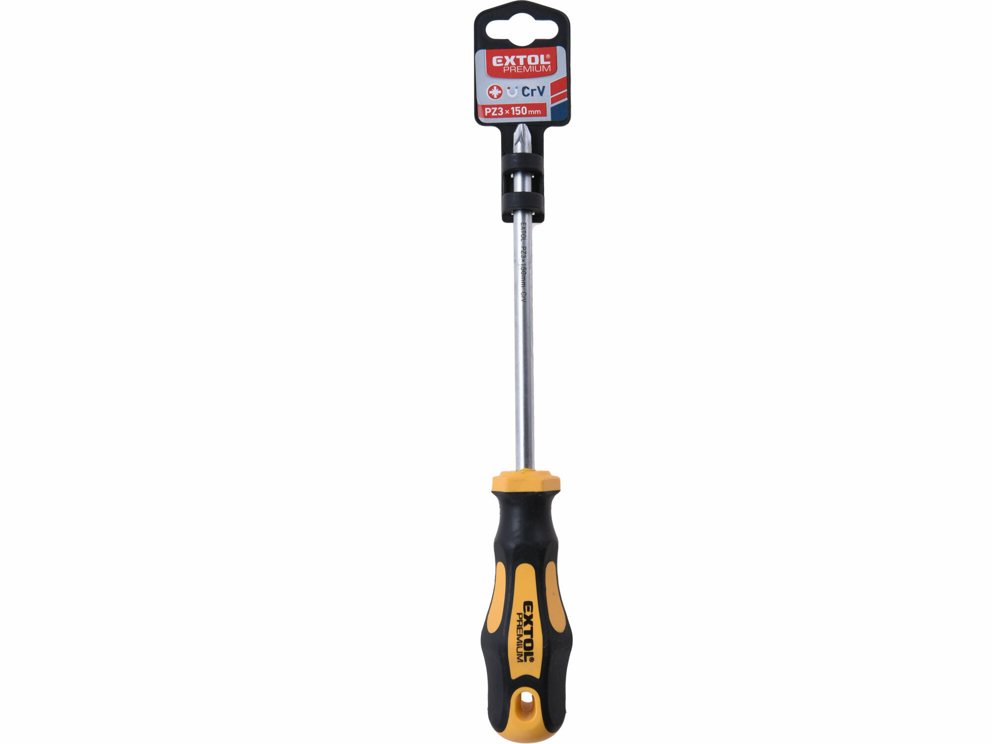 Skrutkovač krížový PZ, magnetický, PZ3 x 150mm, CrV, EXTOL PREMIUM