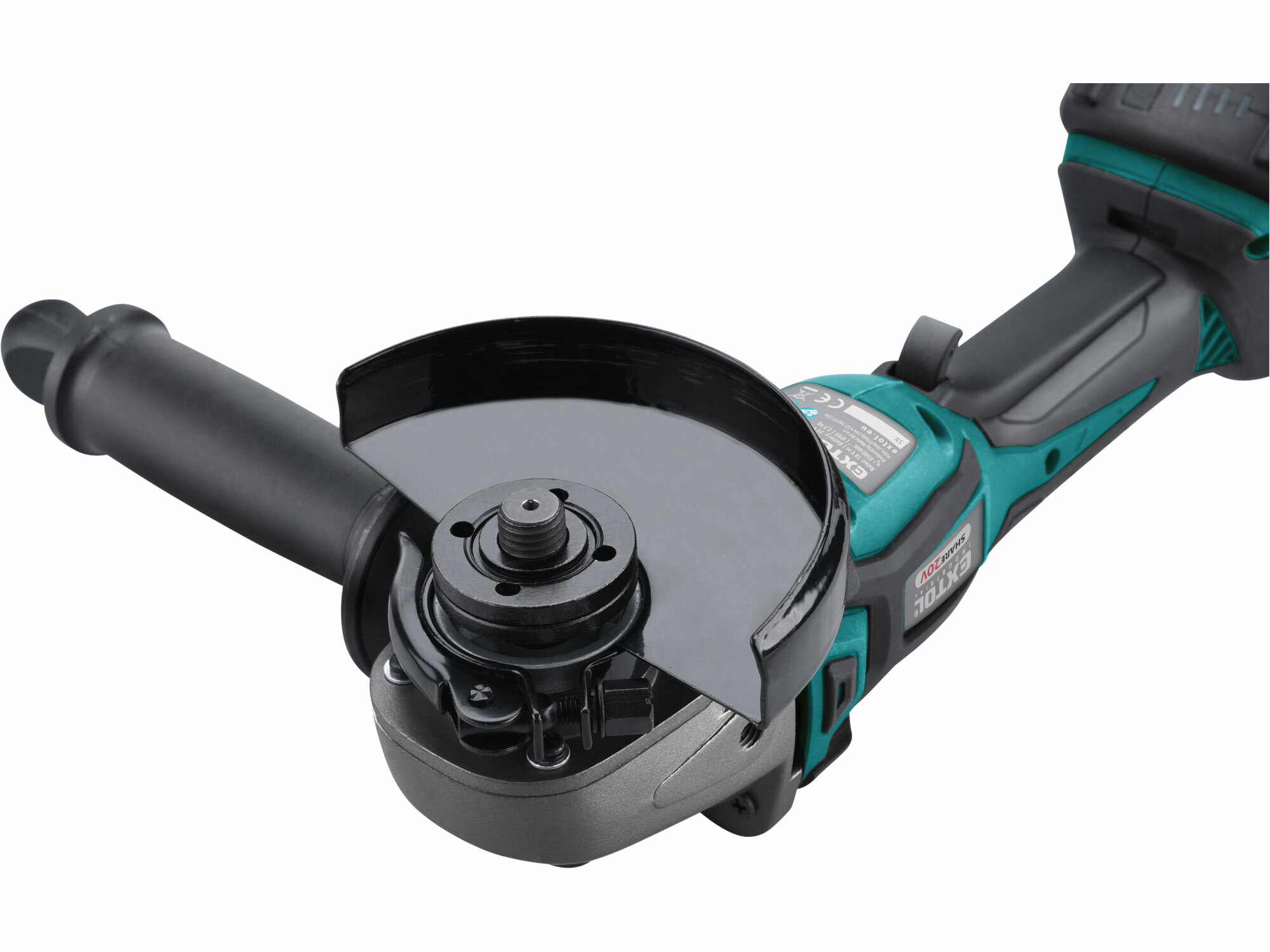 Brúska uhlová aku Share20V, 1x 4Ah, 125mm, bezuhlíkový motor, EXTOL INDUSTRIAL