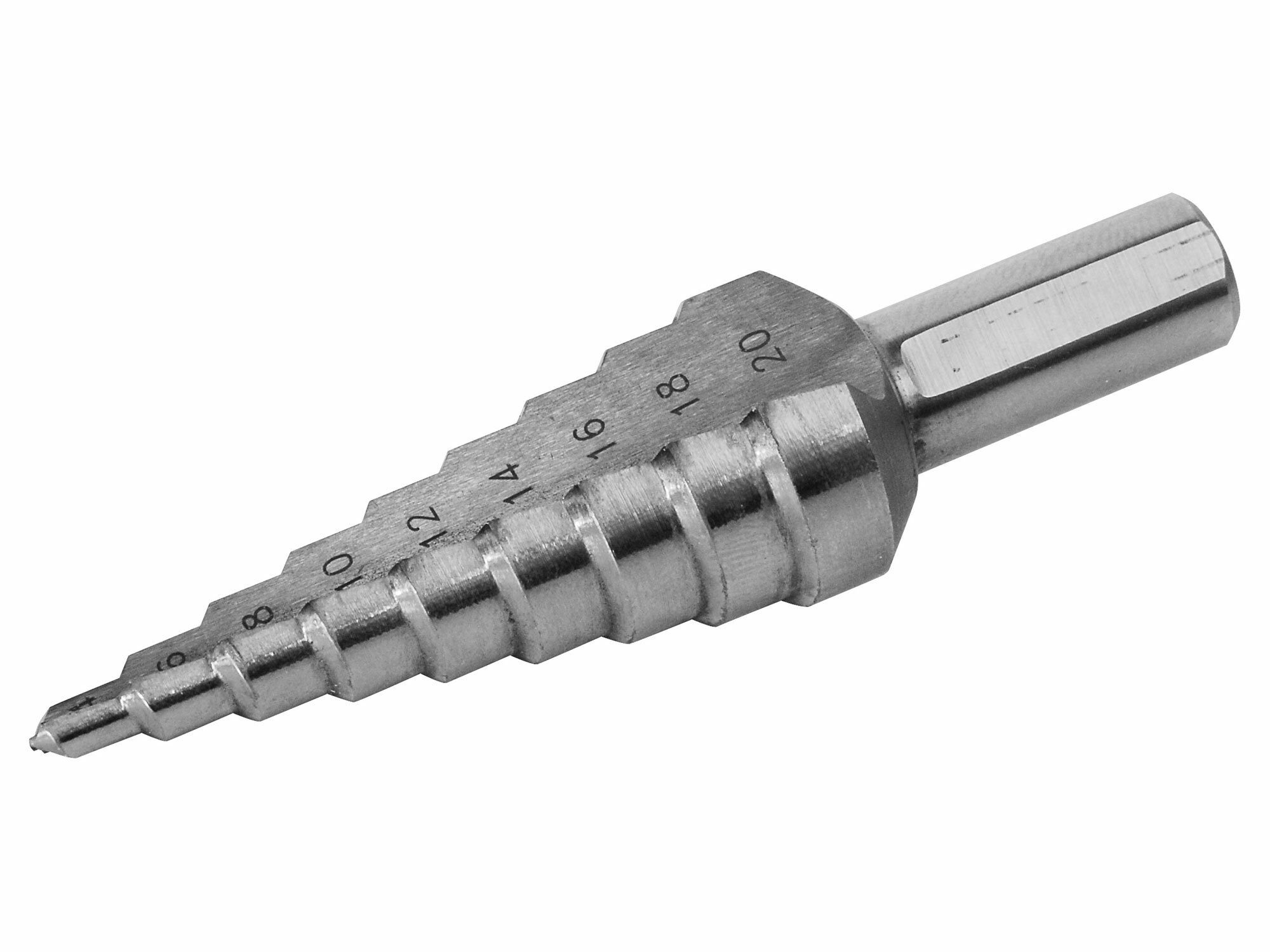 Vrták stupňovitý DIN 1412C, 4-12mm, stupňovanie 1mm, 9 otvorov, HSS, EXTOL PREMIUM