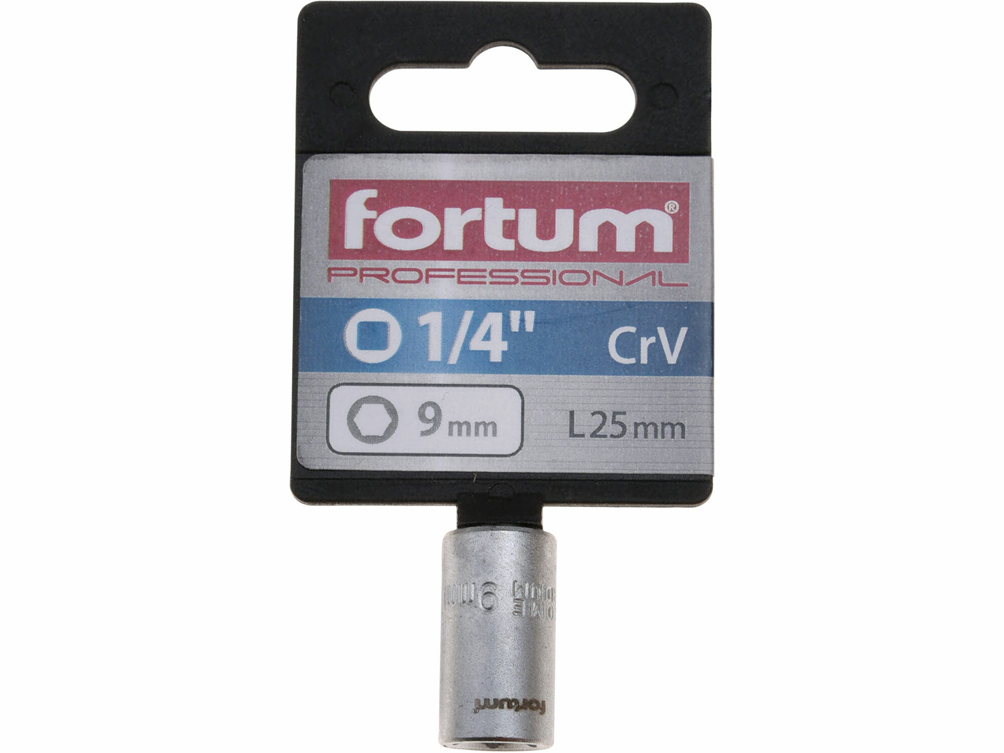 Hlavica nástrčná, 9mm, 1/4”, FORTUM